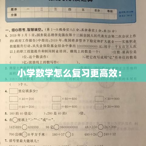 小學數(shù)學怎么復習更高效： 
