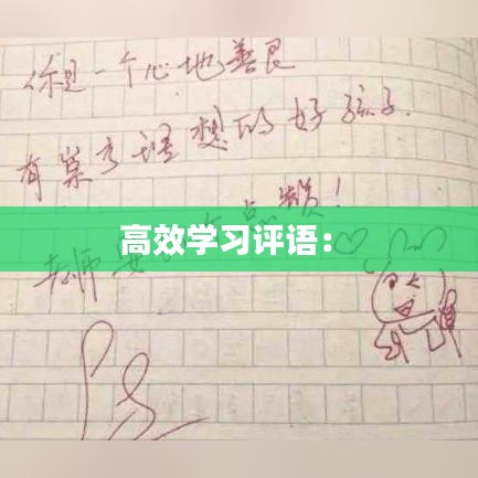 高效學習評語： 