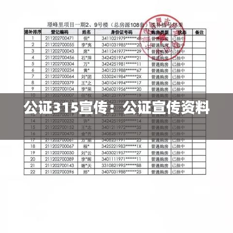 公證315宣傳：公證宣傳資料 