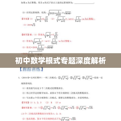 初中數(shù)學(xué)根式專題深度解析
