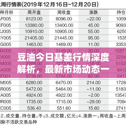 豆油今日基差行情深度解析，最新市場動態(tài)一網(wǎng)打盡！