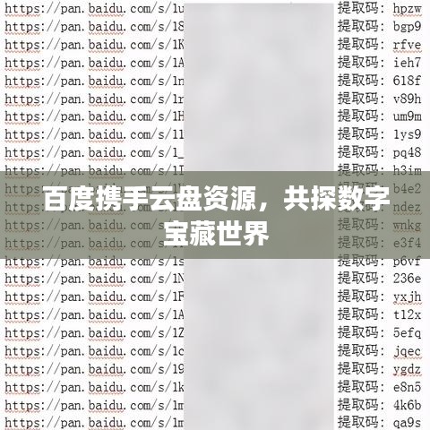 百度攜手云盤資源，共探數(shù)字寶藏世界