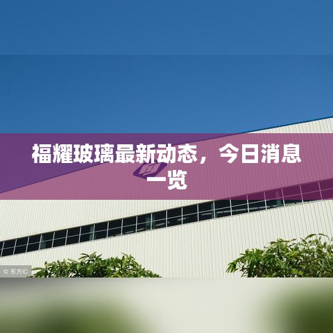 福耀玻璃最新動態(tài)，今日消息一覽