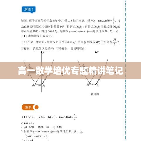 高一數(shù)學(xué)培優(yōu)專(zhuān)題精講筆記