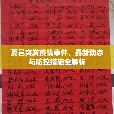 夏邑突發(fā)疫情事件，最新動態(tài)與防控措施全解析